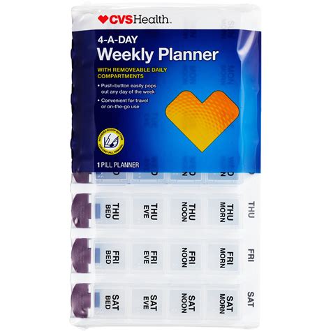 Cvs Health 4 A Day Weekly Pill Planner Pick Up In Store Today At Cvs