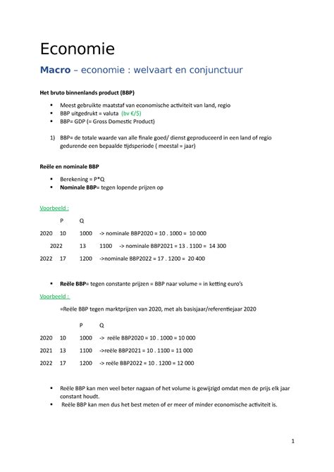 Eco Nomie Macro Samenvatting Over Macro Economie Economie Macro