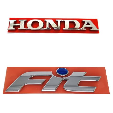 Emblemas Honda Fit Pingo Azul Letreiro Cromado Kit P S Shopee