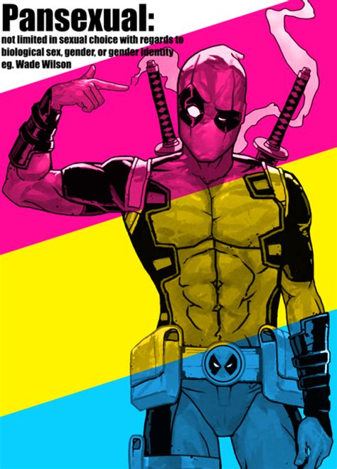 Pansexual Deadpool Wade Wilson Lgbt Pride Art Pansexual Lgbtq Funny