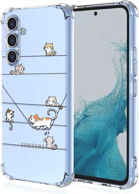 Xinyexin Clear Case For Samsung Galaxy A G G Cute Cat Pattern