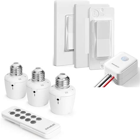 Suraielec Remote Control Light Socket And Way Wireless Light Switch