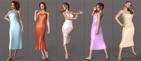 Dforce Summer Cocktail Slip Dress For Genesis And Females Daz D