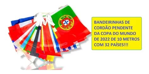 Bandeirinhas Da Copa Do Mundo 32 Países Bandeira MercadoLivre