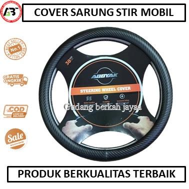 Promo Sarung Cover Stir Mobil Steer Kulit Sapi Asli Karbon Setir