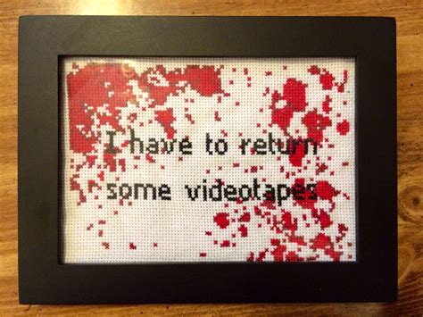 PATTERN American Psycho Blood Spatter Cross Stitch Instant | Etsy