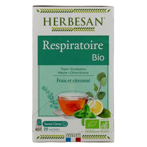 Herbesan Infusion Bio Respiratoire Tisane De Thym