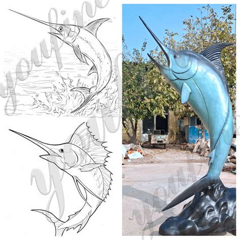 Large Bronze Marlin Sculpture Outdoor Swordfish Statue Artofit