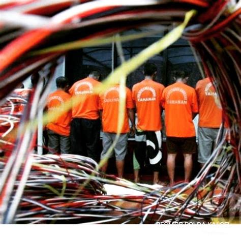 Sindikat Pencuri Kabel Optik Telkom Diringkus Tim Gabungan Poros