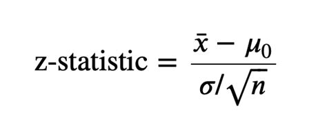 One Sample T Test Formula