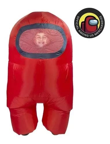 Disfraz Among Us Rojo Inflable Original Halloween Toikido Envío gratis