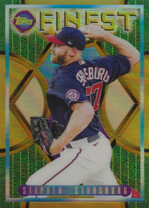 Topps Finest Flashbacks Gold Refractor Stephen Strasburg