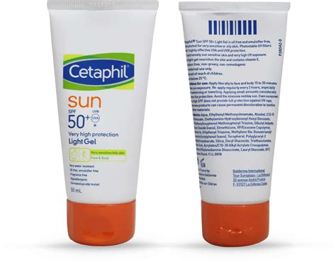 Buy Cetaphil Sun Spf 50 Very High Protection Light Gel 50ml Online