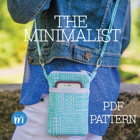 The Minimalist PDF Sewing Pattern Small Cross Body Bag Wristlet Mini