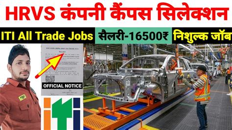 Hrvs India Pvt Ltd Jobs ITI Campus Selection 2022 Suzuki Motors