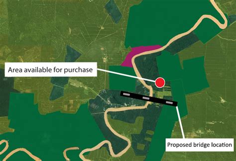 Kinabatangan map (with bridge) - World Land Trust