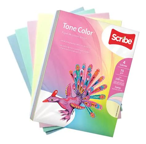 Papel Bond Colores Pastel Tone Color Tam Carta Hojas Mercadolibre