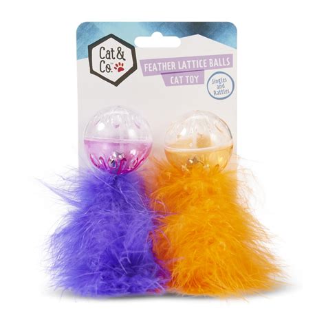 Cat & Co. 2-Pack Feather Lattice Balls Cat Toys | Shop Your Way: Online ...