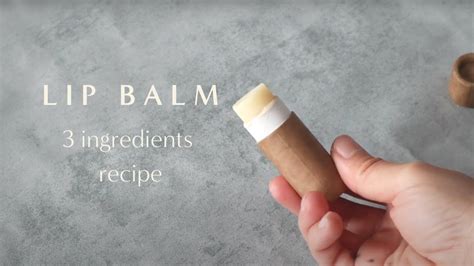 How To Make All Natural Lip Balm 3 Ingredients Youtube