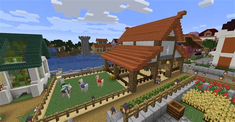 Stables With Attached Llama Pen Rminecraft