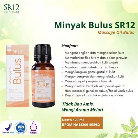 Jual SR12 Massage Oil BULUS 20ml Shopee Indonesia