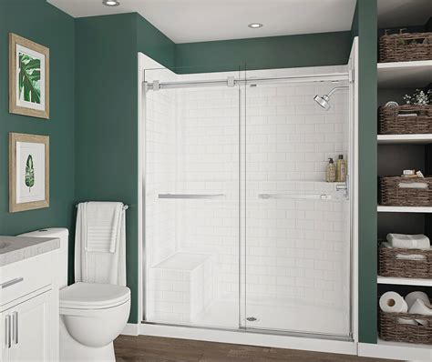 Sttsm Afr Acrylx Alcove Right Hand Drain One Piece Shower In White