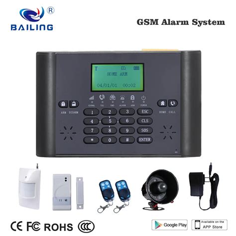 Smart Homesecur Intruder Wireless Gsm Burglar Alarms System With Lcd Display 40 Wireless 6 Wired