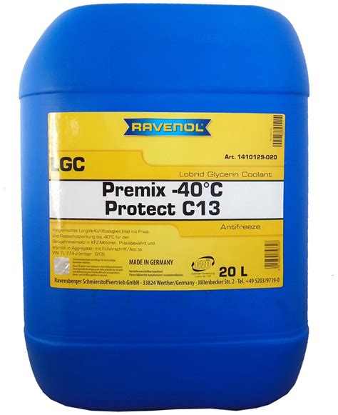 Антифриз RAVENOL LGC Lobrid Glycerin Coolant PREMIX -40°C — купить в ...