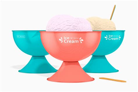 Round Ice Cream Cups Psd Mockup 02 Original Mockups