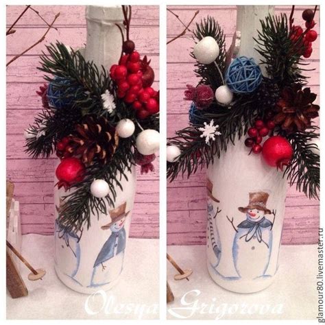 Pin On Caracoles Botellas Christmas Decorations Holiday Decor