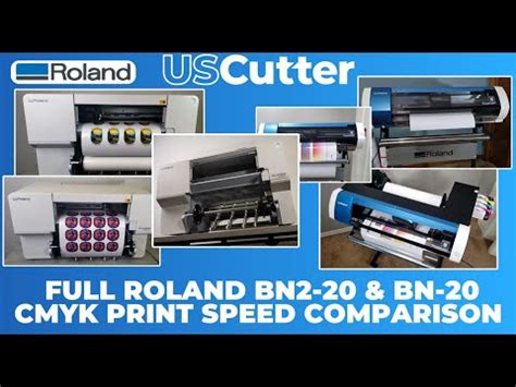 FULL Roland BN2 20 BN 20 CMYK Print Speed Comparison YouTube