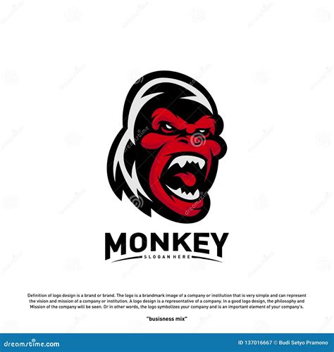 Vetor Do Molde Do Logotipo Da Mascote Do Jogo De Gorilla Esport Do