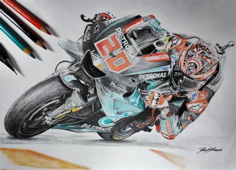 Fabio Quartararo Yamaha M Motogp Drawing