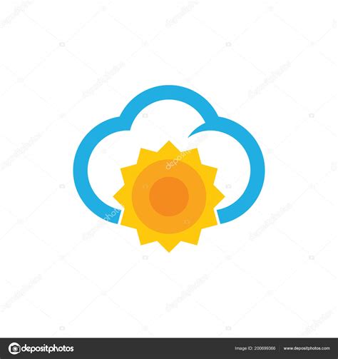 Sun Cloud Logo Icon Design Stock Vector Image by ©putracetol #200699366