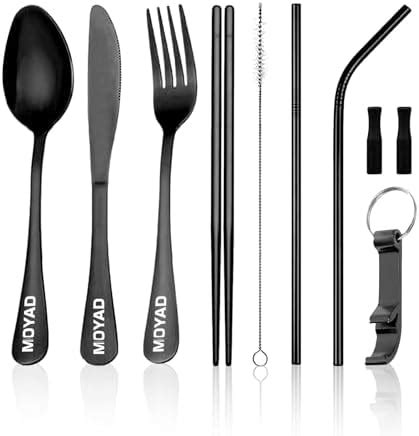 Amazon Portable Reusable Flatware Set Travel Camping Cutlery Set