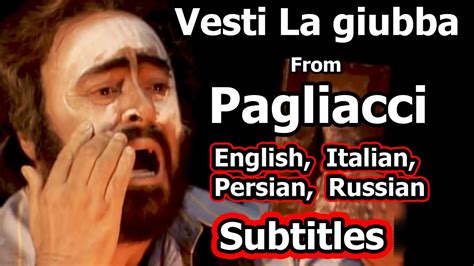 Vesti La Giubba From Pagliacci Leoncavallo Pavarotti English