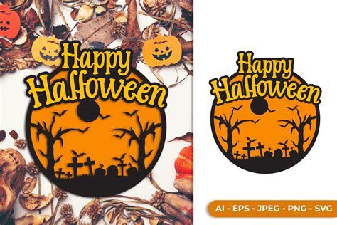 Halloween Layered Laser Cut File Graphic By Pin Crafter · Creative Fabrica