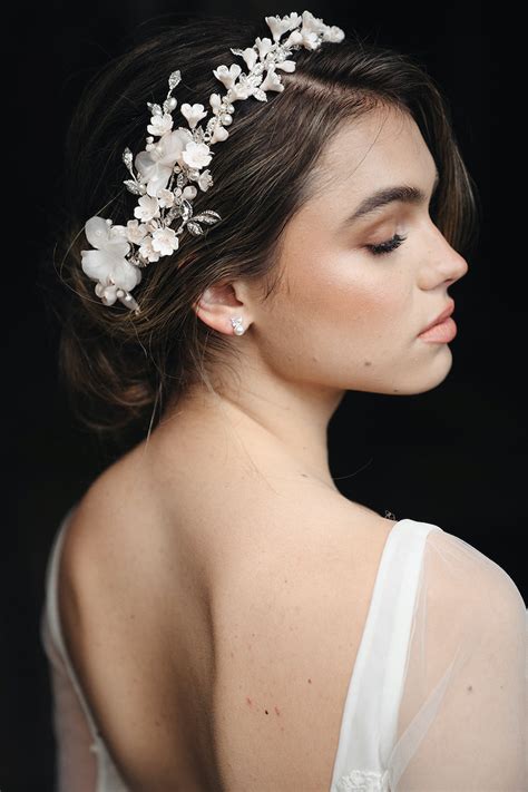 Mirabel Floral Bridal Headpiece Tania Maras Bridal