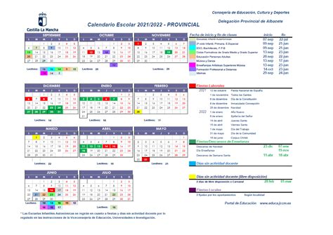 Calendario Escolar Albacete Capital Image To U