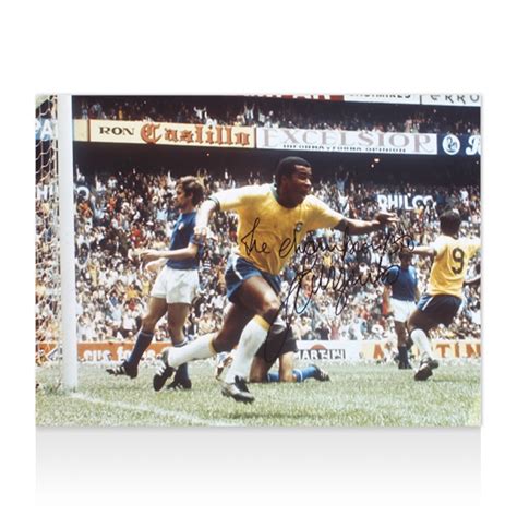 Jairzinho Signed Brazil Photo 1970 World Cup Final Genuine Signed