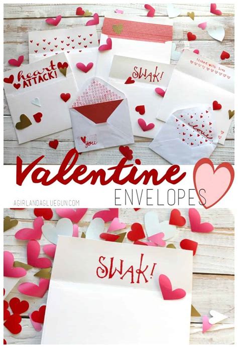 Valentines Envelopes A Girl And A Glue Gun