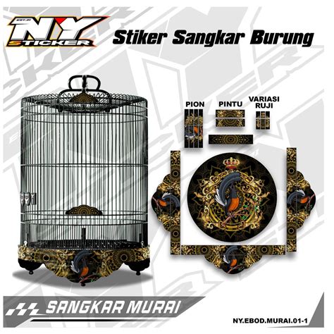 Jual Stiker Sangkar Murai Batu Stiker Dekal Kandang Burung Bulat