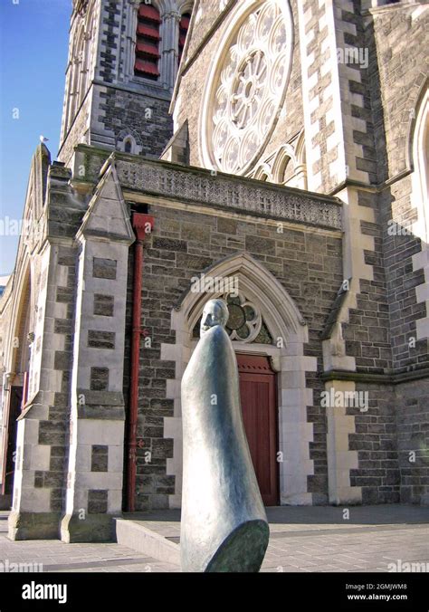 Deconsecrated Anglican Cathedral Christchurch New Zealand Hi Res Stock