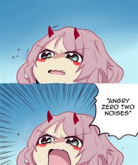 Angry Zero Two Noises Angry Dog Noises Know Your Meme