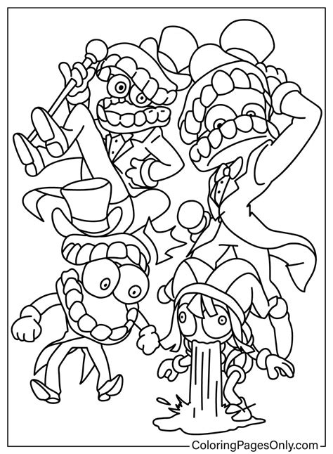 Pomni Coloring Pages Nbkomputer