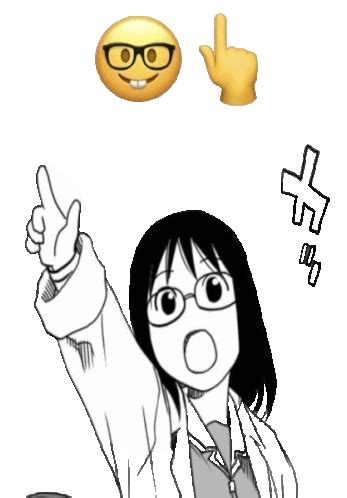 Azumanga Daioh Azumanga Daioh Nerd Meme Sticker Azumanga Daioh