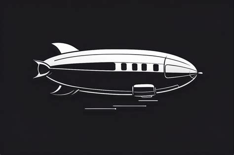 Black And White Blimp Art Print Free Stock Photo Public Domain Pictures