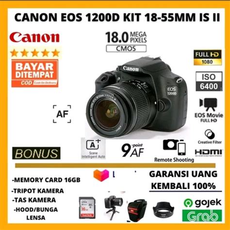 Jual CANON EOS 1200D KIT LENSA 18 55mm Free ACCESORIES KAMERA 1200D