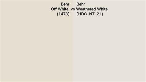 Behr Off White Vs Weathered White Side By Side Comparison