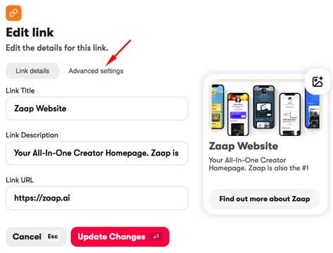 How To Change Link Thumbnails With Zaap Ai Tutorial